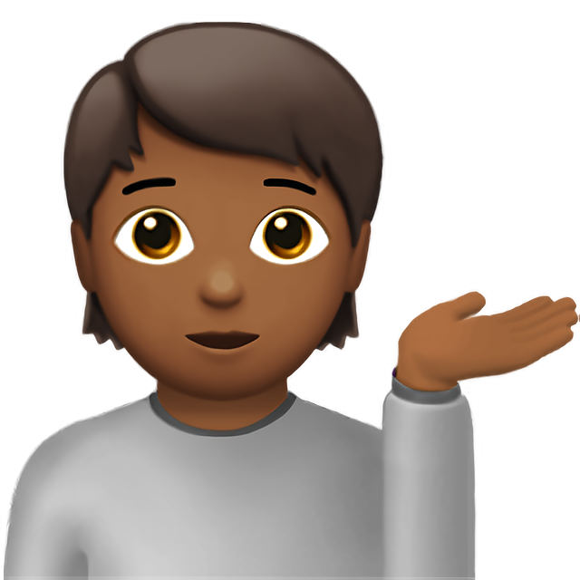 Person Tipping Hand: Medium-Dark Skin Tone