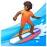 Person Surfing: Medium-Dark Skin Tone Emoji 🏄🏾 image - Samsung style