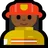 Woman Firefighter: Medium-Dark Skin Tone