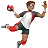 Man Playing Handball: Medium Skin Tone