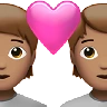 Couple With Heart: Medium Skin Tone Emoji 💑🏽 image - Apple style