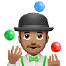 Man Juggling: Medium Skin Tone Emoji 🤹🏽‍♂️ image - Apple style