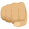 Oncoming Fist: Medium-Light Skin Tone Emoji 👊🏼 image - Facebook Messenger (2016) style