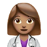 Woman Health Worker: Medium Skin Tone Emoji 👩🏽‍⚕️ image - Apple style