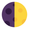 Símbolo del primer cuarto de la luna Emoji 🌓 image - Microsoft Classic 2D style