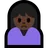Person Frowning: Dark Skin Tone