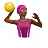 Woman Playing Water Polo: Medium-Dark Skin Tone