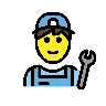 Mechanic Emoji 🧑‍🔧 image - OpenMoji style