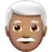 Man: Medium Skin Tone, White Hair