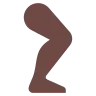 Leg: Dark Skin Tone Emoji 🦵🏿 image - Tossface style