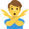 Man Gesturing No Emoji 🙅‍♂️ image - Skype style