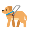 Chien guide d'aveugle Emoji 🦮 image - Microsoft Classic 2D style