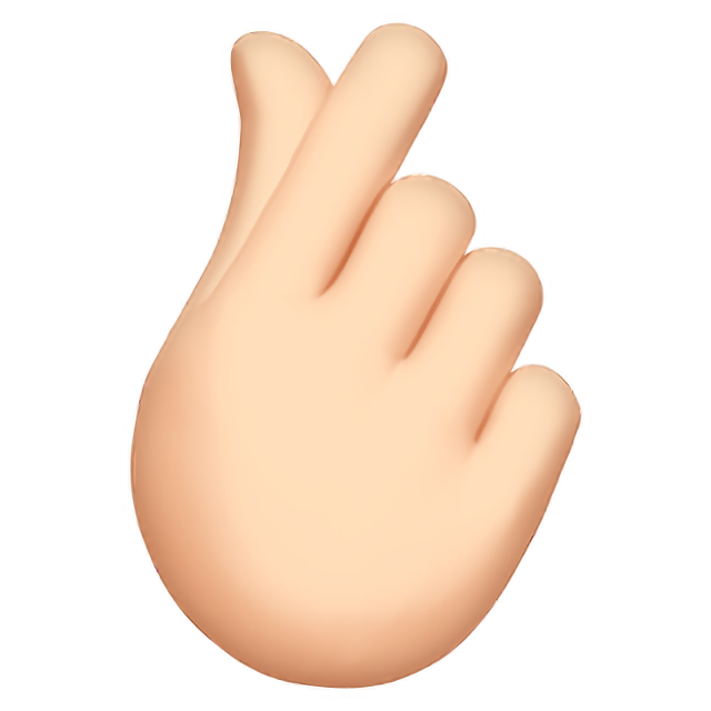 Hand With Index Finger And Thumb Crossed: Light Skin Tone