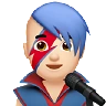 Man Singer: Light Skin Tone Emoji 👨🏻‍🎤 image - Apple style