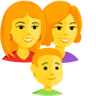 Family: Woman, Woman, Boy Emoji 👩‍👩‍👦 image - Facebook Messenger (2016) style