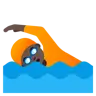 Person Swimming: Dark Skin Tone Emoji 🏊🏿 image - Google Noto Color style