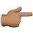Backhand Index Pointing Right: Medium Skin Tone