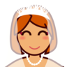 Person With Veil: Medium Skin Tone Emoji 👰🏽 image - Emojidex style