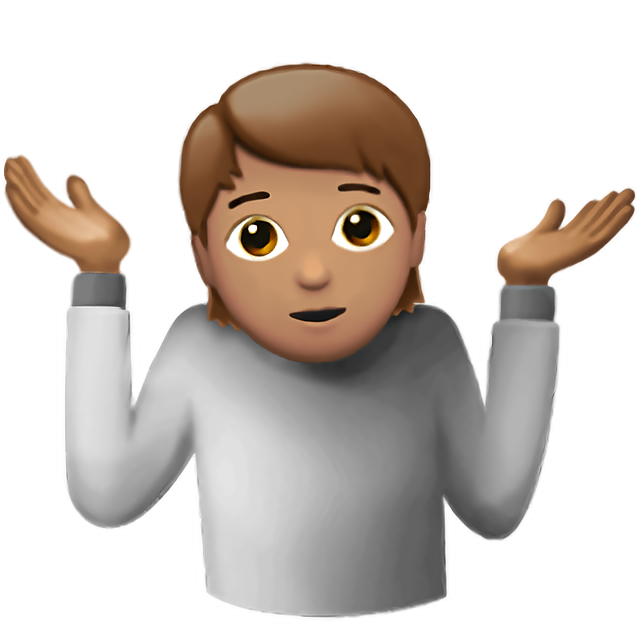 Person Shrugging: Medium Skin Tone