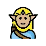 Man Elf: Medium-Light Skin Tone Emoji 🧝🏼‍♂️ image - OpenMoji style