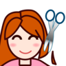 Person Getting Haircut: Light Skin Tone Emoji 💇🏻 image - Emojidex style