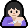 Breast-Feeding: Light Skin Tone Emoji 🤱🏻 image - Microsoft Windows 10 Segoe UI Emoji style