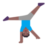 Man Cartwheeling: Medium-Dark Skin Tone Emoji 🤸🏾‍♂️ image - Microsoft Classic 2D style