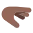 Palm Down Hand: Medium-Dark Skin Tone