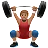 Man Lifting Weights: Medium Skin Tone