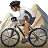 Person Mountain Biking: Medium Skin Tone