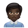 Office Worker: Dark Skin Tone Emoji 🧑🏿‍💼 image - WhatsApp style
