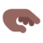 Palm Down Hand: Medium-Dark Skin Tone