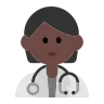Health Worker: Dark Skin Tone Emoji 🧑🏿‍⚕️ image - Tossface style