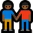Men Holding Hands: Medium-Dark Skin Tone