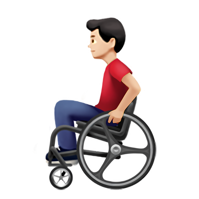 Man In Manual Wheelchair: Light Skin Tone