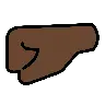 Left-Facing Fist: Dark Skin Tone Emoji 🤛🏿 image - OpenMoji style