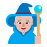 Woman Mage: Medium-Light Skin Tone Emoji 🧙🏼‍♀️ image - Microsoft Classic 2D style