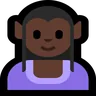 Woman Elf: Dark Skin Tone Emoji 🧝🏿‍♀️ image - Microsoft Windows 10 Segoe UI Emoji style
