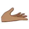 Palm Up Hand: Medium Skin Tone Emoji 🫴🏽 image - Google Noto Color Animated style