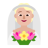 Person With Veil: Medium-Light Skin Tone Emoji 👰🏼 image - Microsoft Classic 2D style
