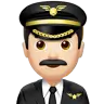 Man Pilot: Light Skin Tone Emoji 👨🏻‍✈️ image - Apple style