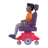 Person In Motorized Wheelchair: Medium-Dark Skin Tone