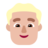 Man: Medium-Light Skin Tone, Blond Hair