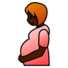 Pregnant Woman: Dark Skin Tone Emoji 🤰🏿 image - Emojidex style