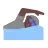 Person Swimming: Dark Skin Tone