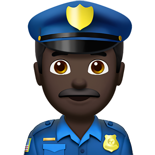 Man Police Officer: Dark Skin Tone