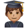 Man Student: Medium Skin Tone Emoji 👨🏽‍🎓 image - Samsung style