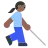 Woman With White Cane: Medium-Dark Skin Tone