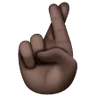 Crossed Fingers: Dark Skin Tone Emoji 🤞🏿 image - Samsung style