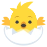 Emoji Pulcino cova 🐣 image - EmojiTwo style